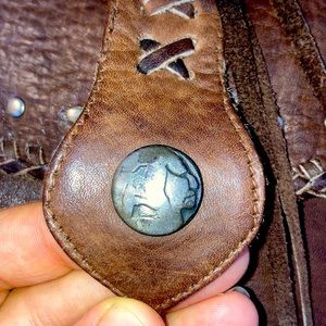 Genuine leather Indian style purse.